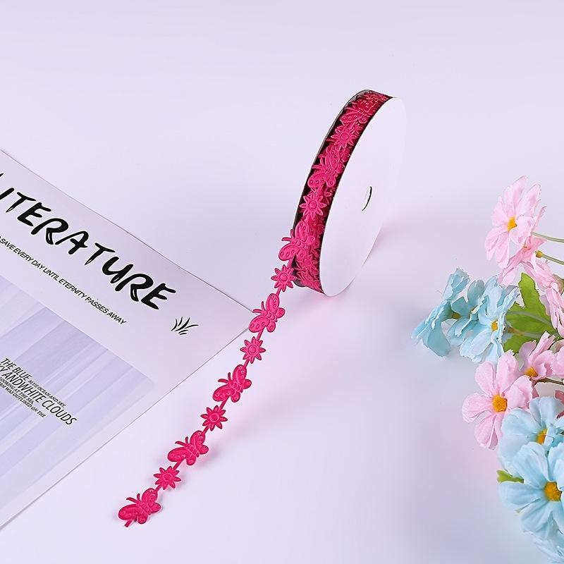 1.5cm Wide Fine Butterfly Flower Lace fabric Craft Cake Gift Wrap With DIY Handmade Hat Purse Bouquet Ribbon Accessories renda