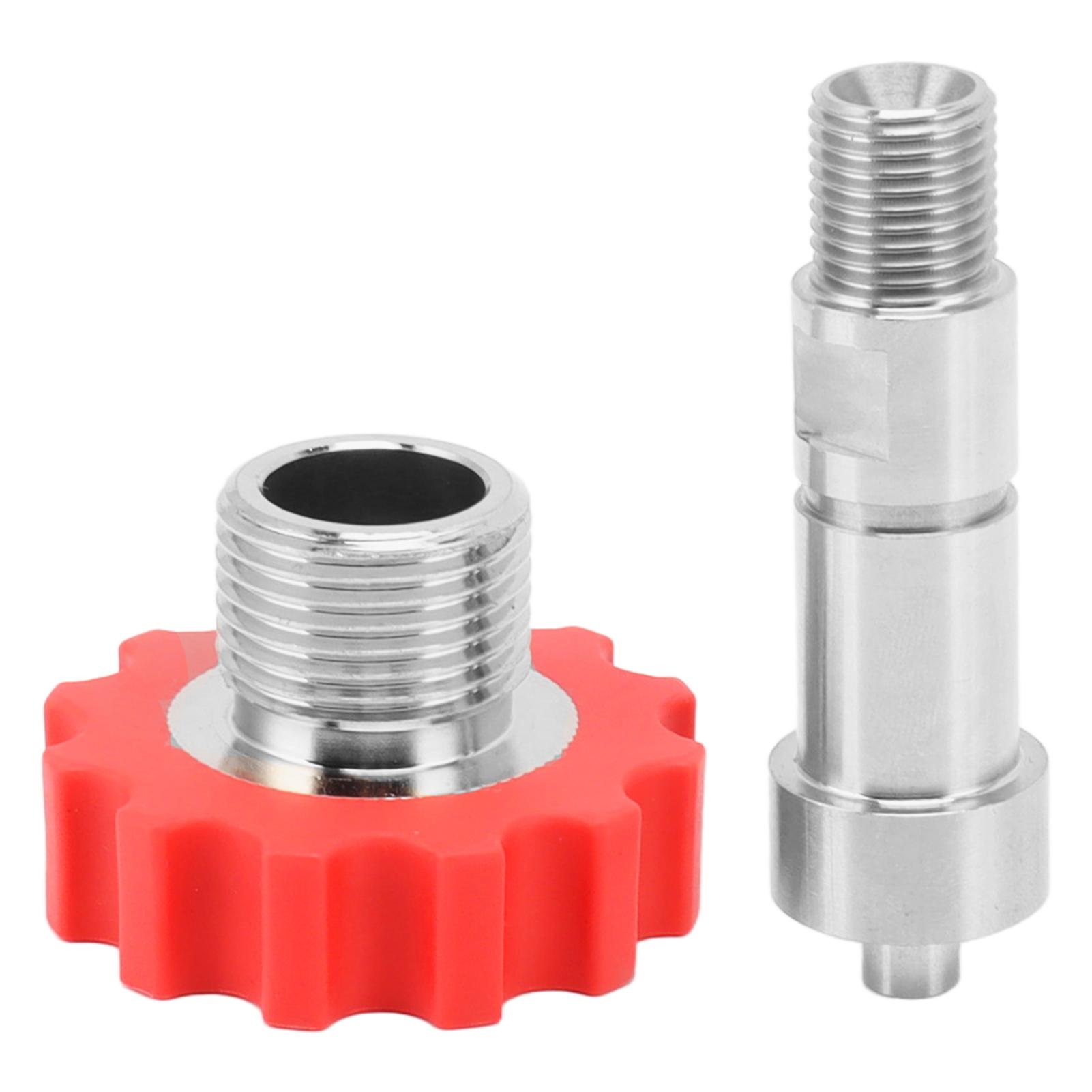 

CO2 Inflation Connector G5 8 to 1 4bspp Stainless Steel Red Gear Soda Water Bottle Parts