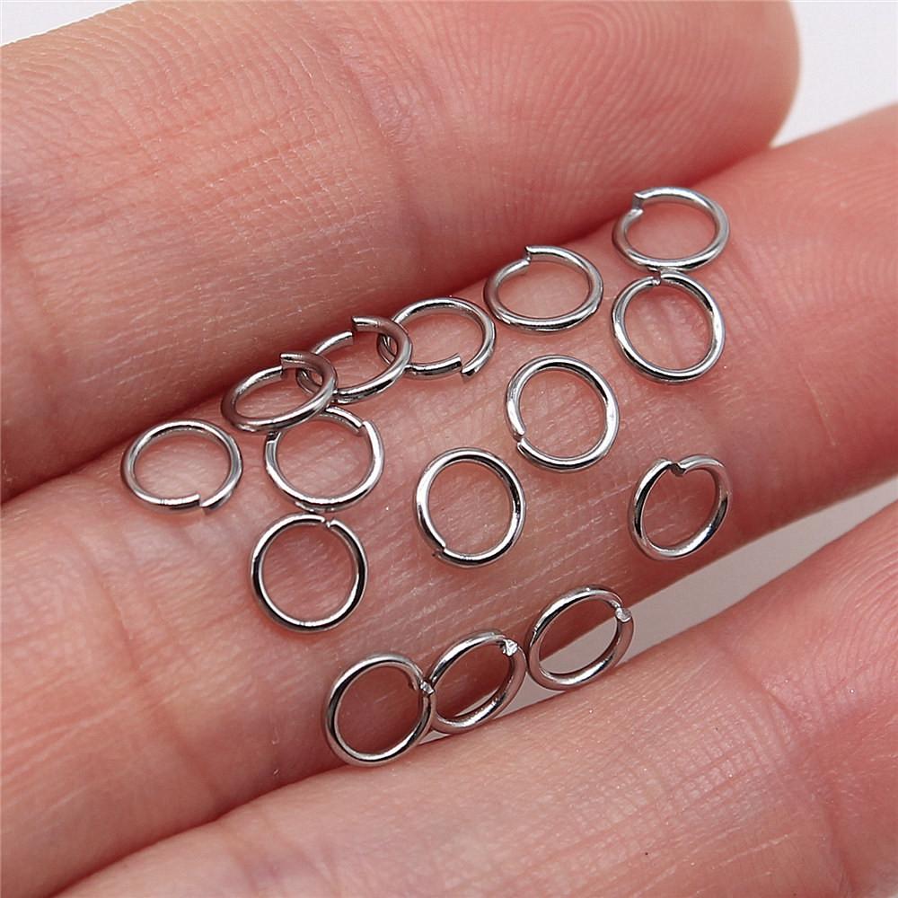 

Разъемные кольца из нержавеющей стали 5 размеров Аксессуары Детали Мужские украшения Милые аксессуары A03-200pcs-0.7x5mm-Steel