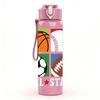 1PC All Star Sport Ball Collage 750ml Color Plastic Sports Water Bottle Leakproof Flip Straw Lid Suitable for Sports Office Home Use