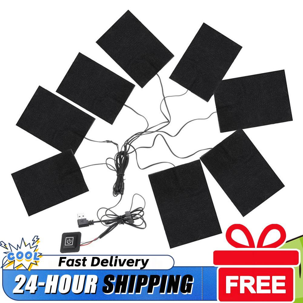 USB Electric Heating Pad Jacket Warming Heating Pad Winter Sport Vest Heated Mat Heating Cloth for Outdoor Winter Camping Hiking