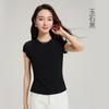Tencel Lyocell Wool Flying Sleeve T-shirt Women's Summer New Cool Commuter Short-sleeved Top