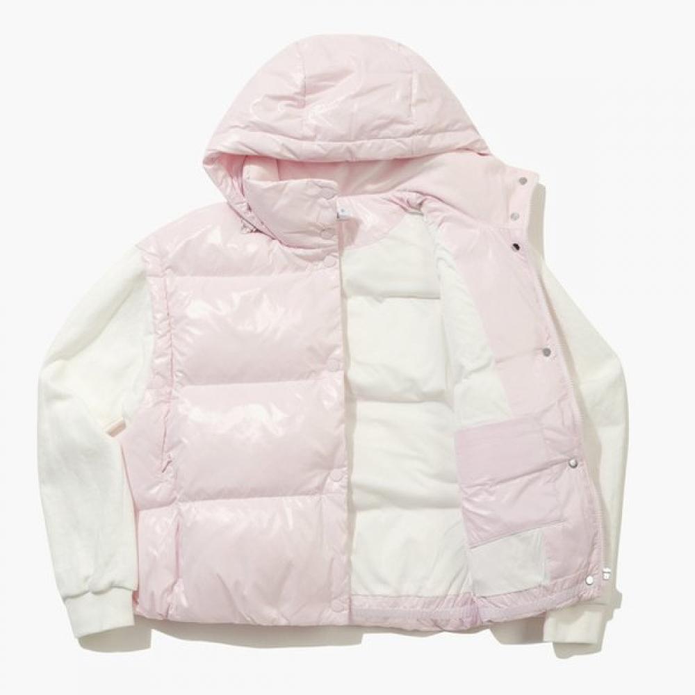 Munsingwear Women Detachable Puffer Down Vest Light Pink Mq422pjpo2