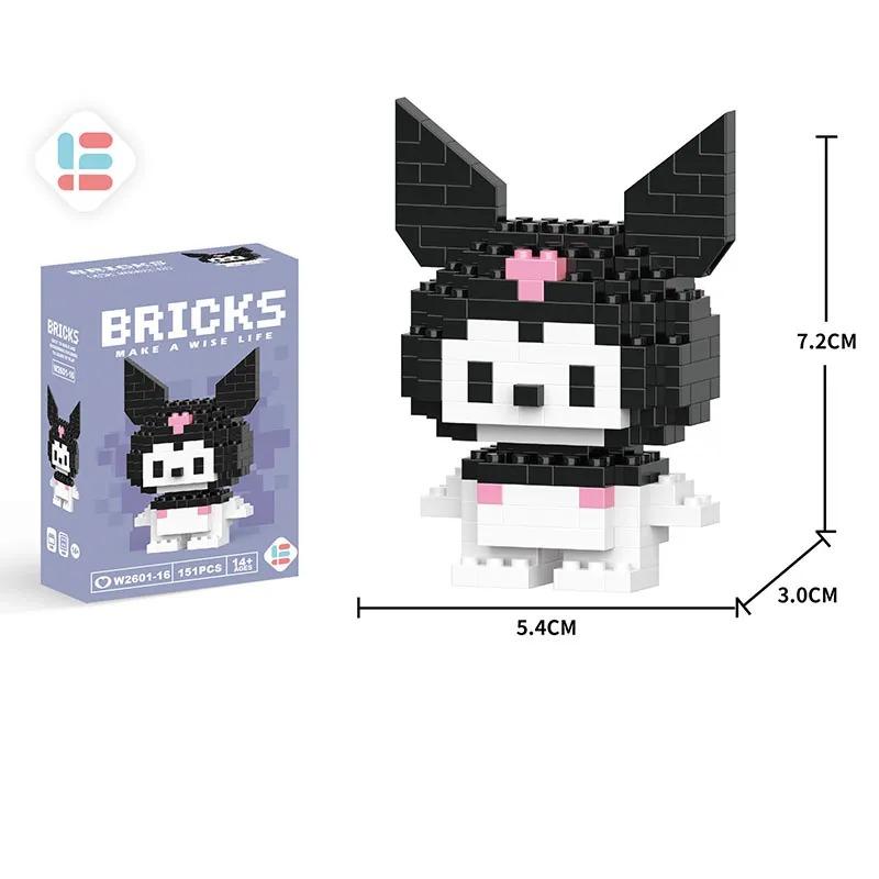 Lilo Stitch Toys Building Blocks Sanrio Kuromi Lega Anime Cartoon Character Model Building Blocks Toy For Children Gift
