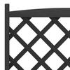 Vidaxl Planter with Trellis, Black, Solid Fir Wood