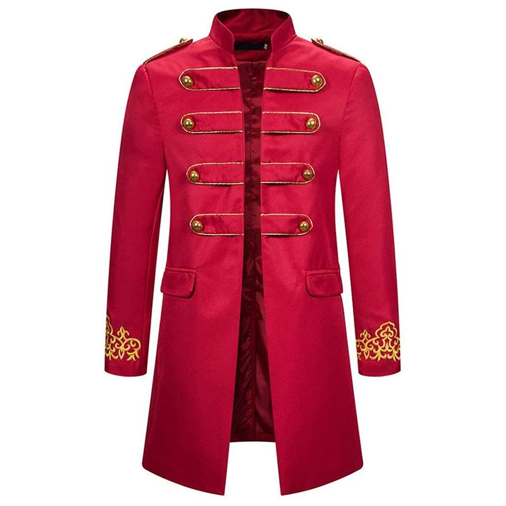 NACZHLOVELL Abiti da Performance, Abiti Nobili Medievali, Travestimento Cappotto Lungo da Uomo, Stile Cosplay Europeo, Giacca Stile Napoleone Stile Retrò, Adulti,