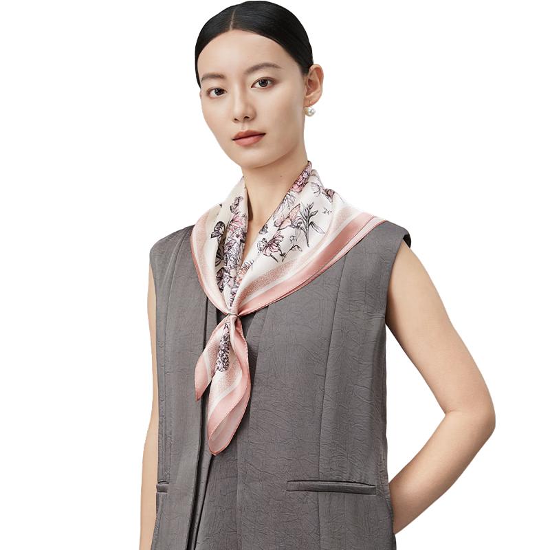 Shanghai Story 100% Mulberry Silk Printed Square Scarf 65cm*65cm