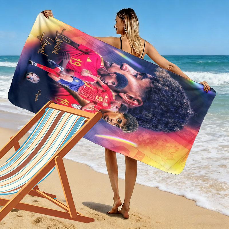 Lamine Yamal Dream Strandtuch, Großes Weiches Schnelltrocknendes Handtuch für Strand Camping Schwimmen
