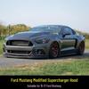 15-17 Ford Mustang Carbon Fiber Supercharged Heat Dissipation Hood