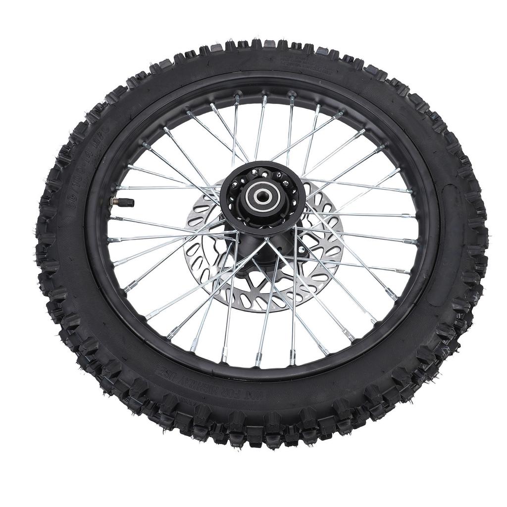 14 Inch Dirt Bike Front Wheel Assembly 60 100 14 2.5 14 Tire Inner Tube 12mm Rim Axle with Brake Rotor for 125 140 150