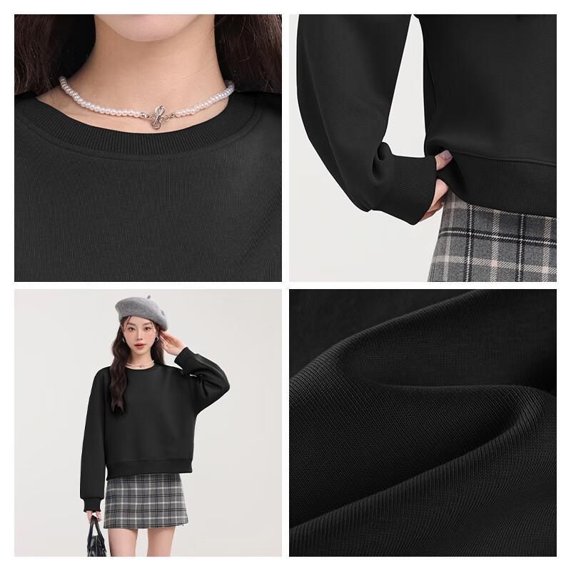 MJ STYLE Women's Loose Fit Round Neck Sweatshirt