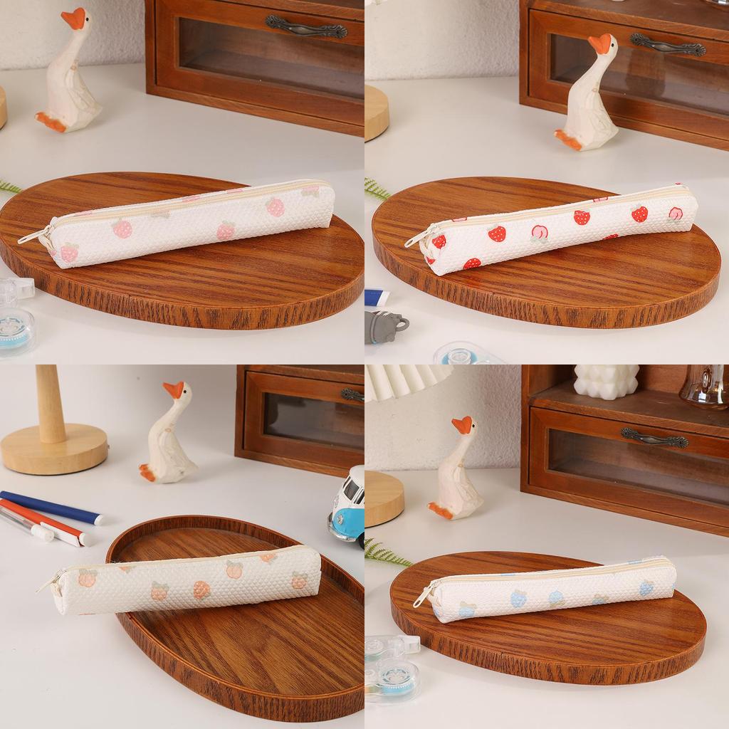 Cute Strawberry Storage Pouch With Durable Polyester For School And Home Organizers