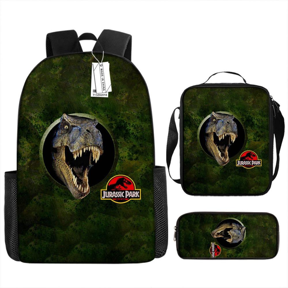 Jurassic Park Trendy Backpack European and American Retro Schoolbag Fourth Grade Bag Dinosaur Backpack