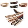 Women Thin Leather Belt With Elliptical Buckle For Jeans And Dresses Autumn Style