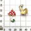 20 Colorful Cartoon House & Mushroom Enamel Alloy Charms for DIY Jewelry