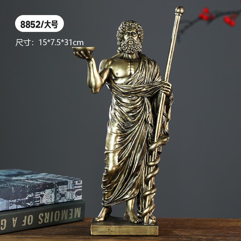 Nordic Mythology Character Zeus Sculpture Ancient Greek God Statue Resin Angel Figurine Modern Home Living Room Table Decoration