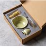 Japanese Style Matcha Tea Set Bamboo Whisk Scoop Ceramic Matcha Bowl Traditional Indoor Handmade Tea-making Tools 4/5pcs/set