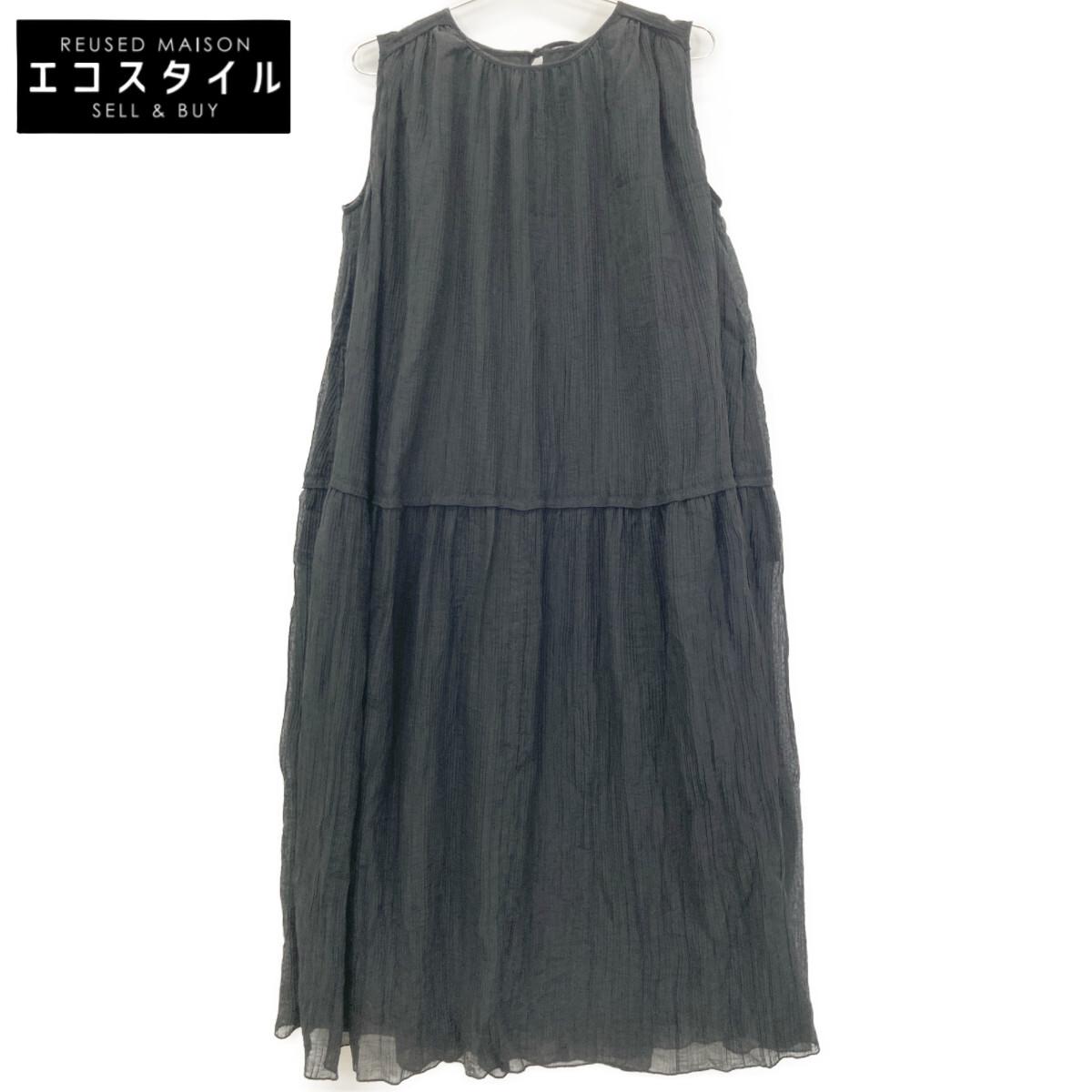 

KURASHI&Trips PUBLISHING Excellent condition, random pleated sleeveless dress that sways in the summer breeze dress M blackUsed