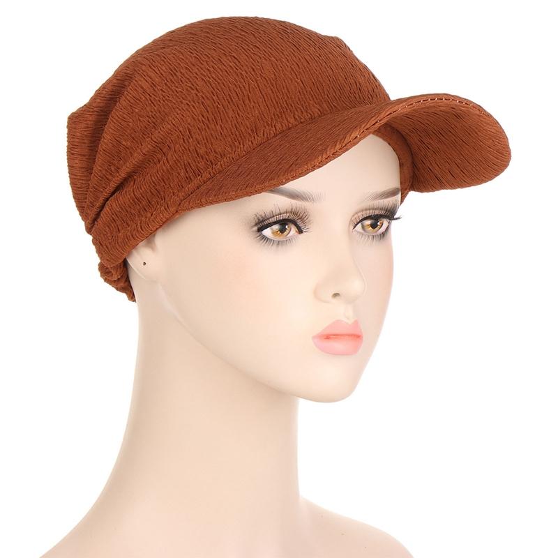 Classy Summer Sunscreen Turban Cap Headband Solid Color Hair Wrap Nursing Cap Headwear Sleeping Cap for Friends