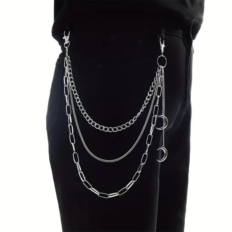 Punk Street Style Moon Tassel Waist Chain