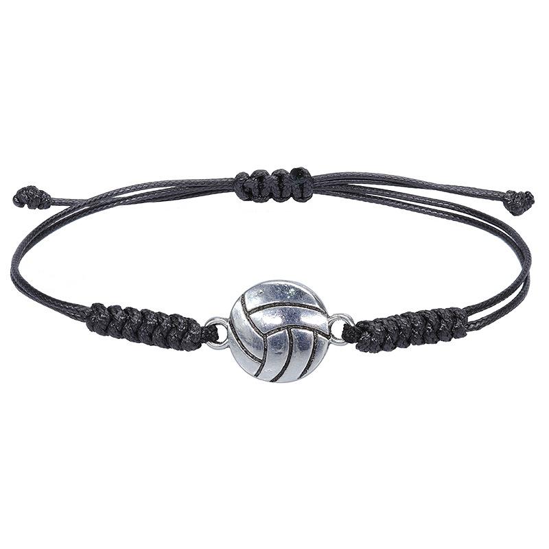 1 Pcs Hand Woven Alloy Bracelet for Baseball Football, Basketball and Volleyball
