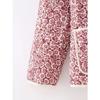 DAFIFY Women's Fashion Casual Flower Pattern Print Autumn Winter Long Sleeve POLO Neck Jackets & Coats