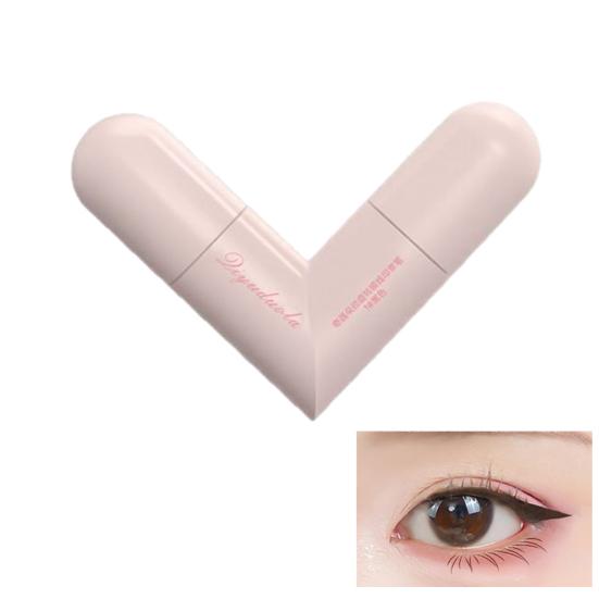 2.1ML Dobbeltsidig Presisjons Eyeliner Stempel Langvarig Vanntett Smudge-sikker Flytende Eyeliner Penn Enkel Cats Eye Mal Sminkeverktøy