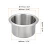 uxcell 201 Stainless Steel Cup Holder x Drink Can Holder for Poker Car Cup Holder Silver Drop-In 2.44" 4.6" Tables, Sofa, Boat, Insert,