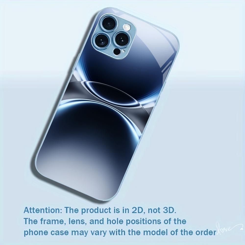 Gradient sphere refraction Man Protect PhoneCase Glass PhoneCase for iPhone 17 16 15 14 13 12pm Pro Plus Dropresistant cellphone