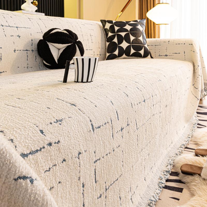 Premium sofa cover anti-cat scratch sofa cushion non-slip light luxury atmosphere blanket towel three seats and one concubine sofa cover