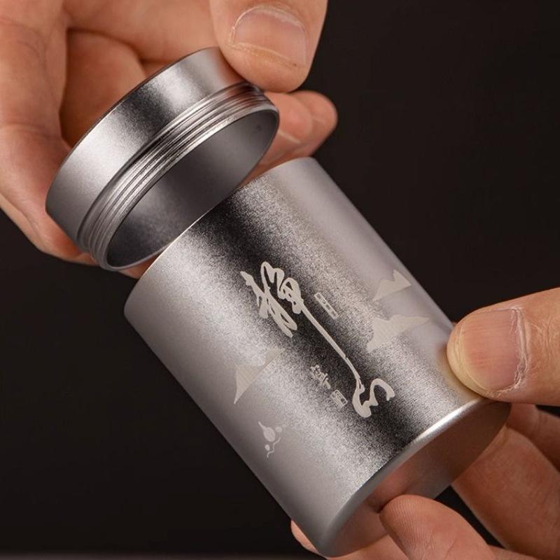 Portable Mini Tea Storage Tin - Sealed Travel Canister for Tea Leaves