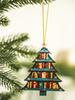 Christmas Acrylic Tree Shaped Ornament, Bookcase with Colorful Books Pattern Hanging Decor, Festive Pendant for Xmas Tree, Home