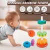 Safety Baby Stacking Puzzle Toys Spinning Colored Children's Toys Rotating Screw Bolt Toys  Kids
