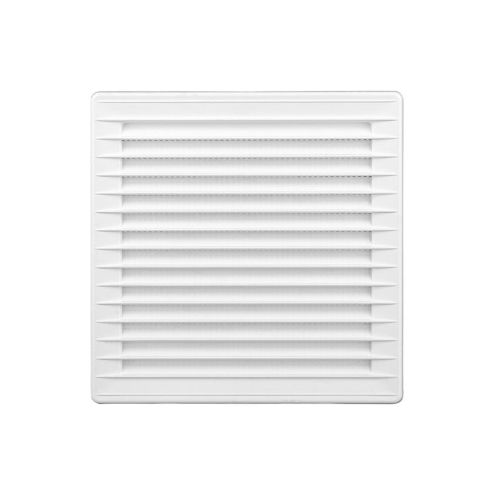Grille D'aération Carrée Encastrée Réglable ø 80-150 Avec Moustiquaire 170x170x11,5mm Abs Blanc