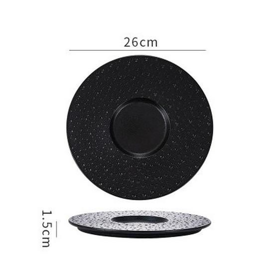 Nordic Minimalist Black & White Ceramic Baking Dish – High-end Display Plate for Influencers, Hotels & Restaurants