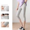 Solid Color Modal Basic Leggings Knee Length Women Sport Legging Calf Length Yoga Pants