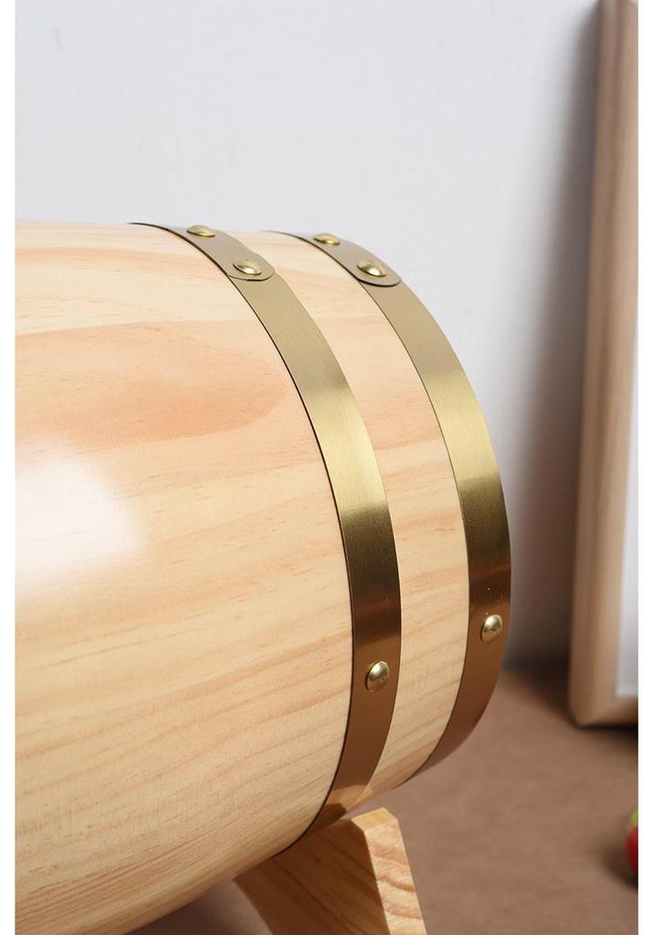 Solid Wood Beer Barrel: Home & Bar Decoration with Logo Print