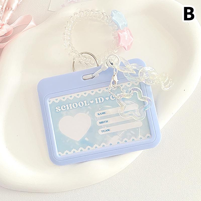 Ins Cute Card Holder Photo Card Cover Kpop Keychain Idol Protection Case Campus Card Bus Card Holders Bank Id Holders
