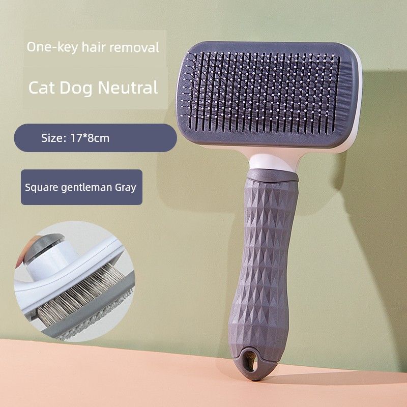 

Расческа для кошек Собака кроме Расческа для волос Собака Очиститель шерсти Плавающая шерсть Очистка Расчесывание кошек Специальная расческа Щетка для распутывания узлов Товары для питомцев Gray [Square-silicone Non Slip handle]]