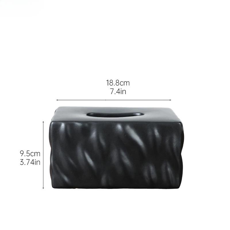 Modern Simplicity Ceramic Tissue Box Living Room Coffee Table Removable Tissue Box Desktop Napkin Paper Box Home Decoration