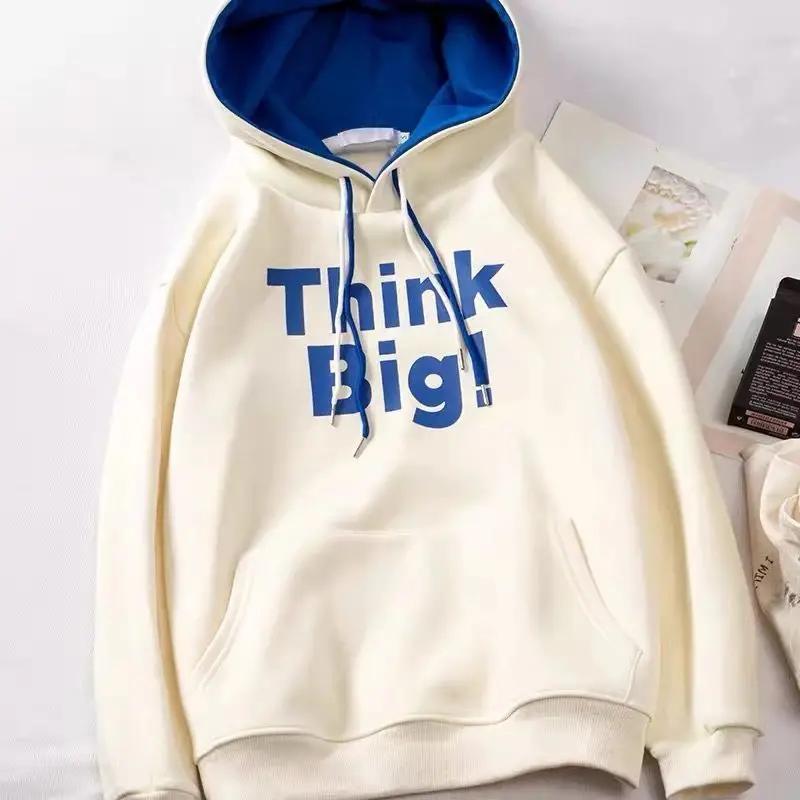 Thin Style Lazy Style Medium Length Loose Jacket Ins Trend Hooded Hoodie for Women in Spring and Autumn