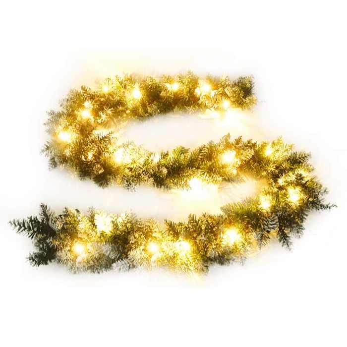 VidaXL Guirlande de Noël avec lumières LED Vert 5,2 m PVC 345170