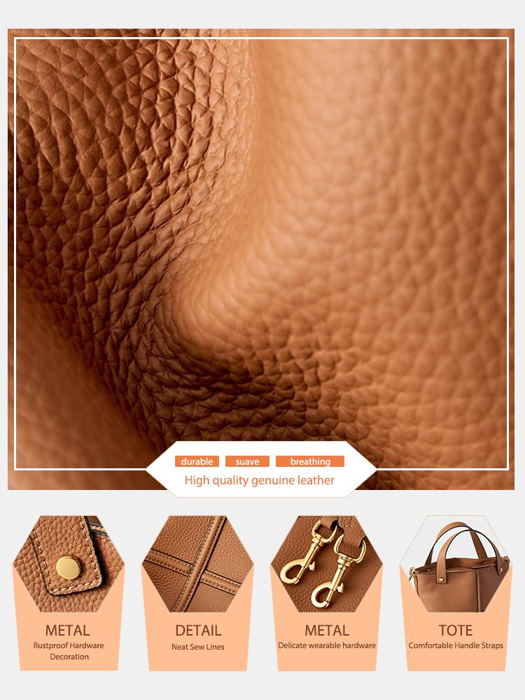 Сумка-тоут из натуральной кожи Zency для женщин — фото 6