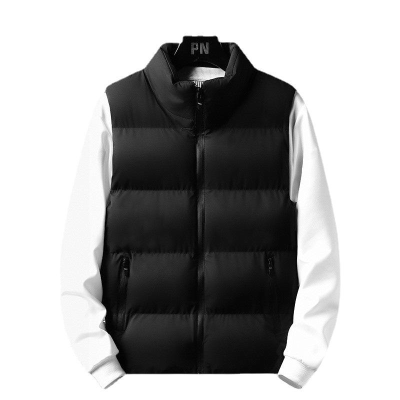 Herren Trendige Winter 2023 Samtgefütterte Baumwollweste: Warme Oberbekleidung Weste Jacke