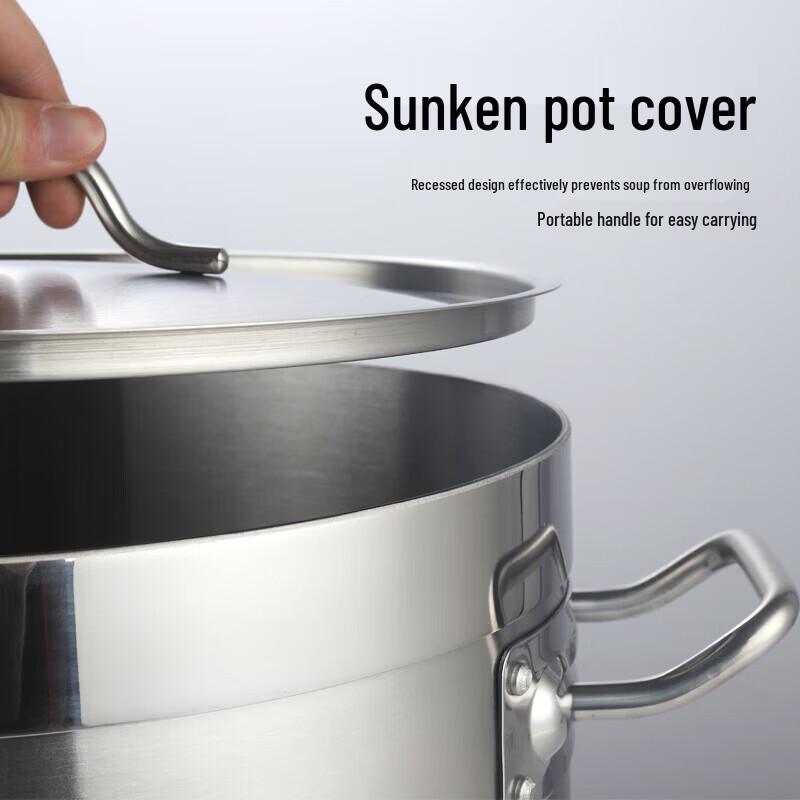 Venus Stainless Steel Thickened 3-Layer Bottom Soup Pot with Lid
