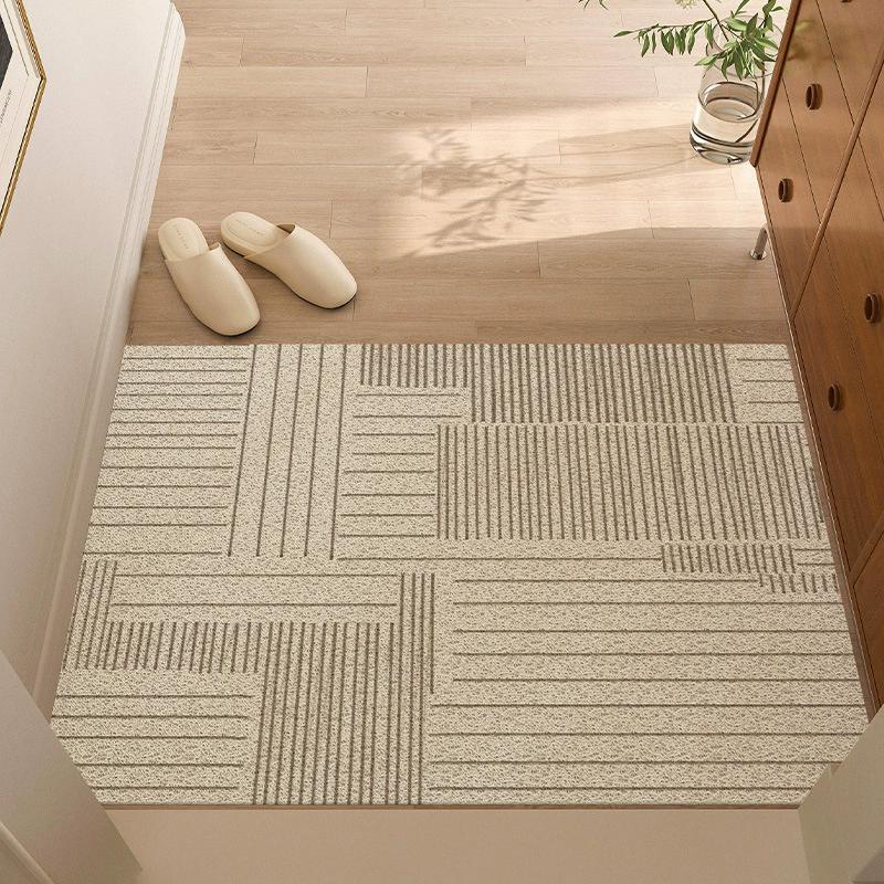 Non-Slip Entrance Door Mat Dirt Resistant Japanese Style Home Doormat for Indoor Outdoor Use Coir Fiber Carpet