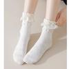 3 Pairs Women Spring Summer Female Lady Girls Lace Kawaii Socks Woman Lolita Cute Black White Socks Set