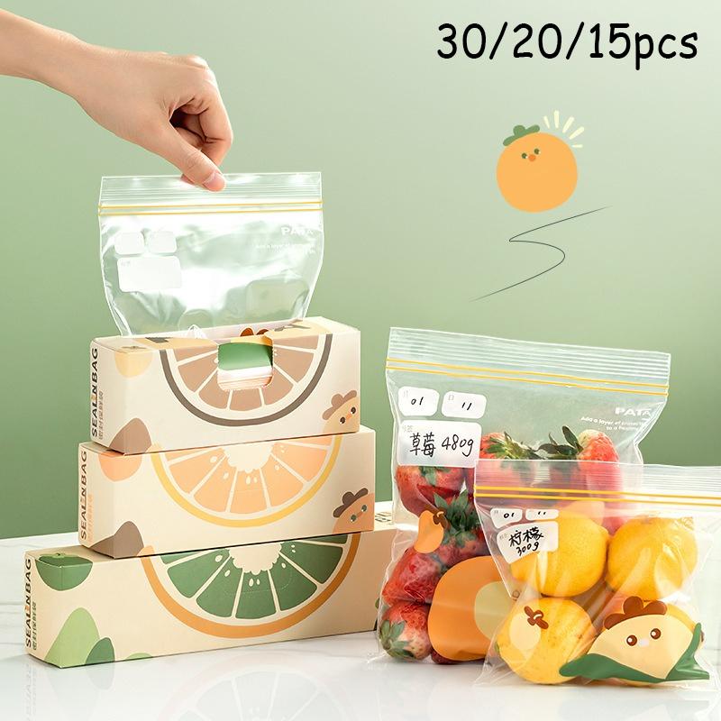 Reusable Zip Lock Bag Food Grade Transparent Storage Bag With Zipper Sealing Plastic Container Travel Freezer Camping Kitchen