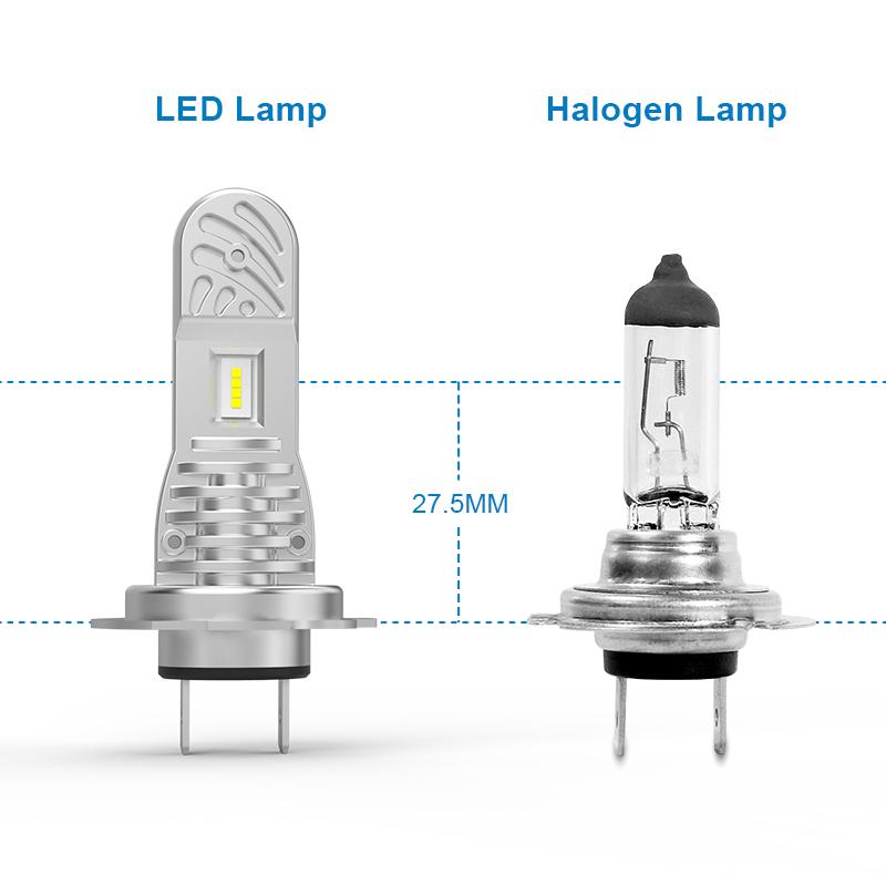 2 buc Mini H7 LED Bec pentru faruri 12 V Lămpi cu LED H7 1:1 far pentru mașină Plug & Play Faruri de ceață automate