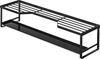 Yamazaki Jitsugyo 5269 Stove Back Rack with Exhaust Cover for 60cm Stove Black Approx. W70XD18XH15cm Tower Sliding Type Exhaust Cover with Shelf